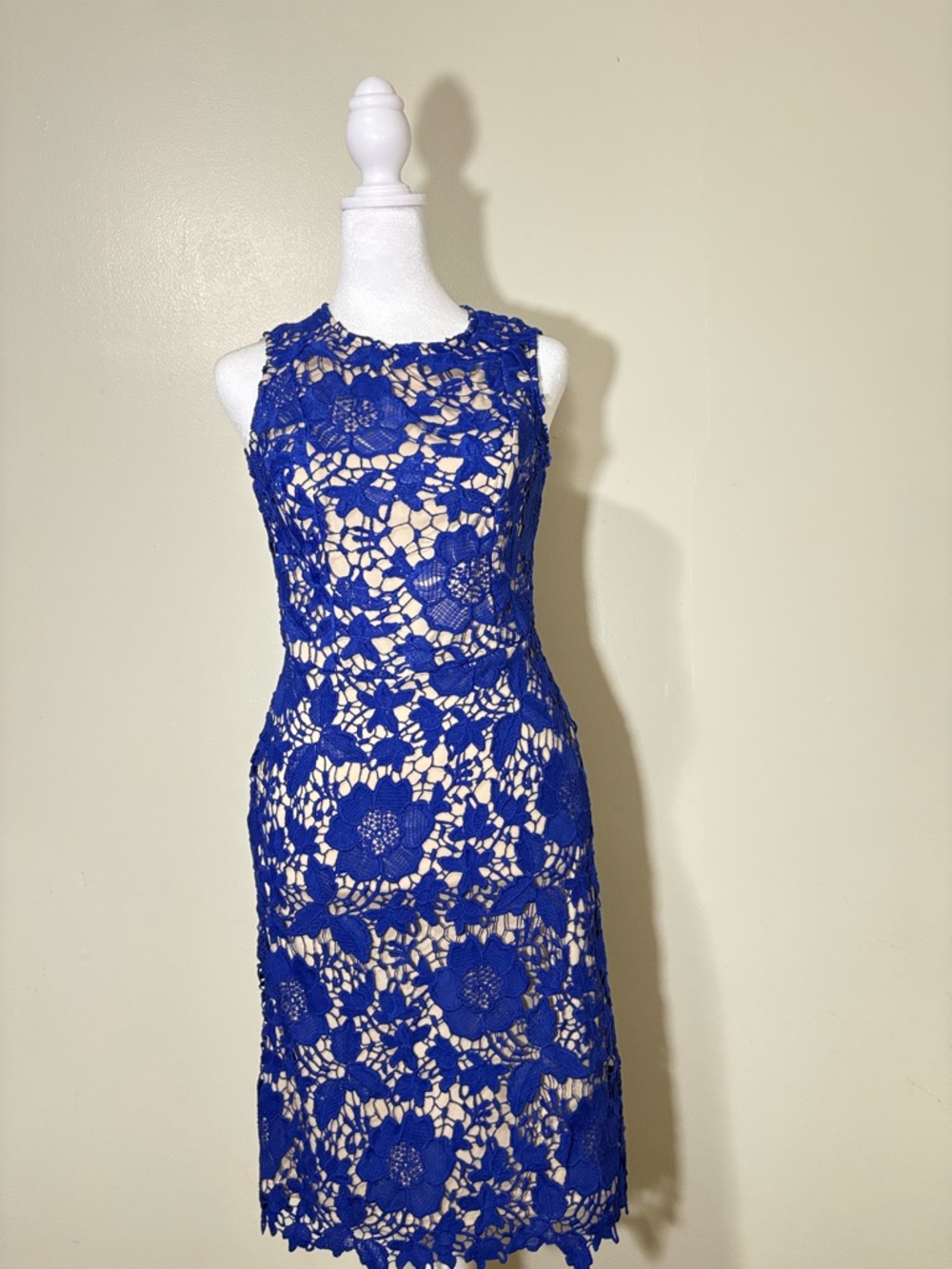 Ryan Michelle Elegant Blue Lace Dress